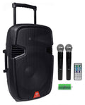 15" Portable Karaoke Machine with 2 Mics S292