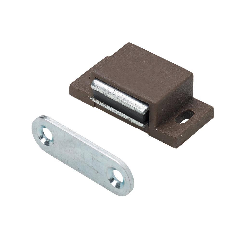 11 lbs Brown Magnetic Door Catch with Counter Plate P35408