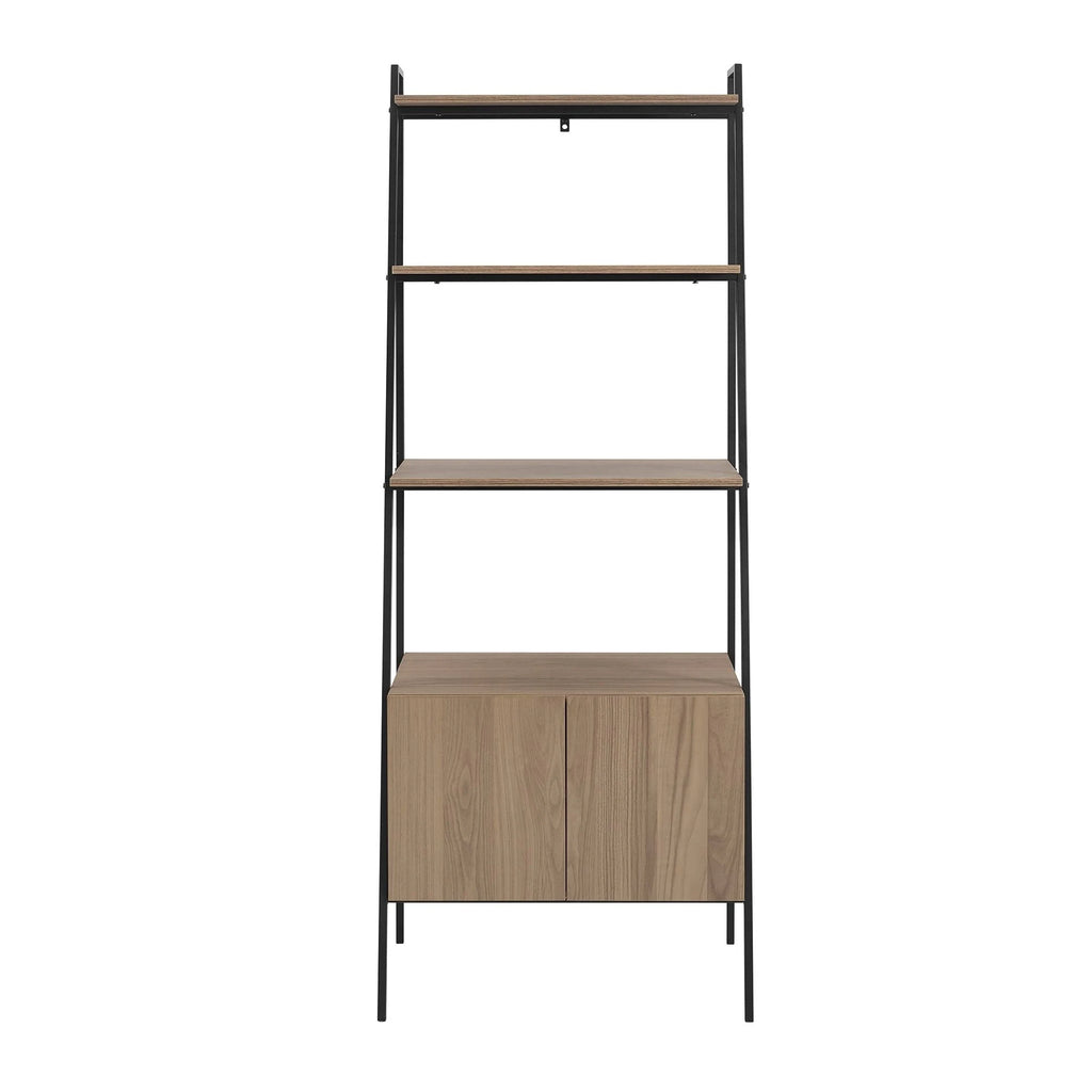 72-inch Ladder Storage Bookshelf Mocha D6163