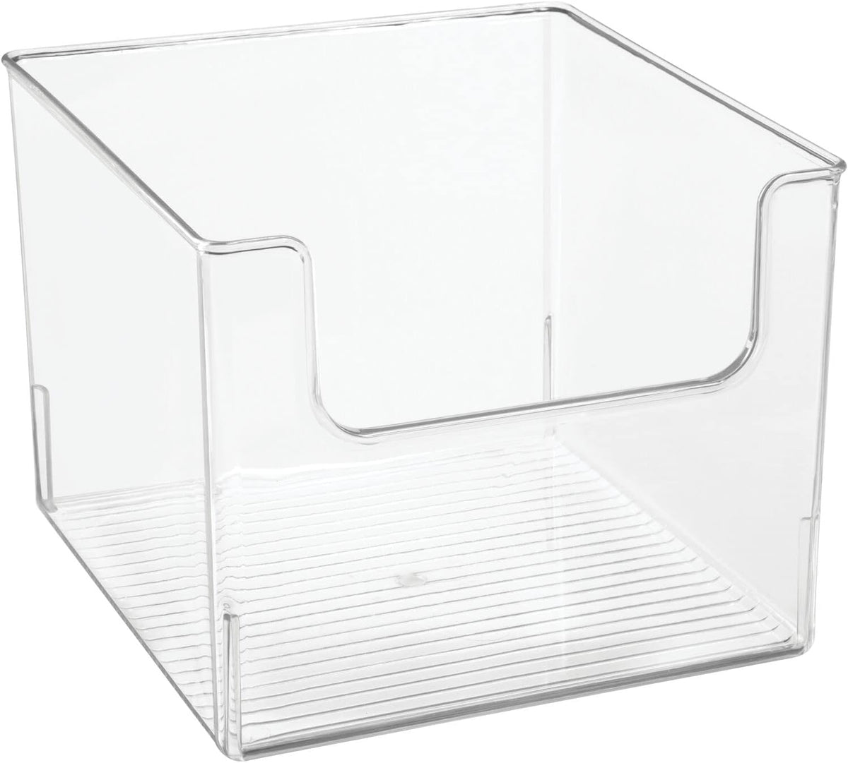 Clear Plastic Open Front Storage Organizer Basket Bin 4 Pack H12664