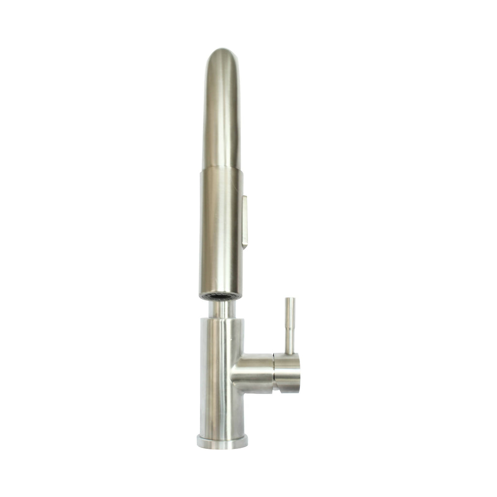 Stainless Steel Kitchen Sink Faucet Single Handle with Pull Down Sprayer Brushed Nickel E552103