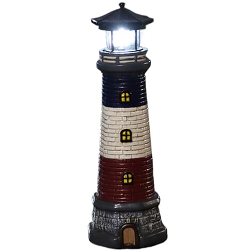 15" Waterproof Resin Lighthouse Solar Light V88860