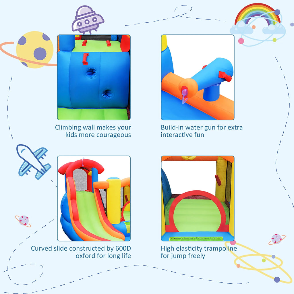 Inflatable Bounce House Water Slide with Splash Pool W381