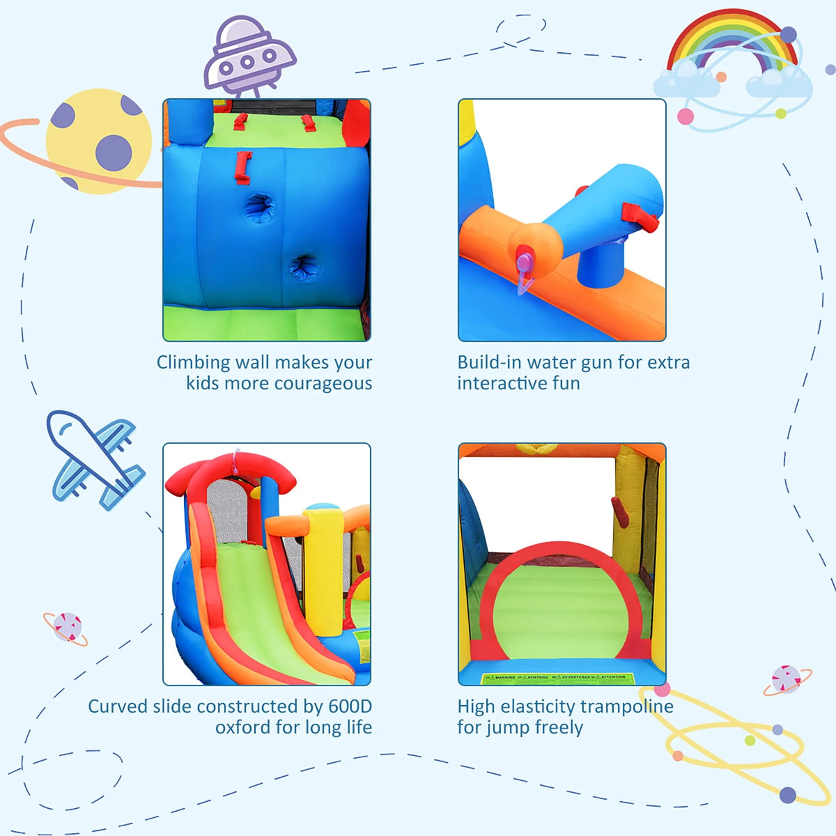 Inflatable Bounce House Water Slide with Splash Pool W381