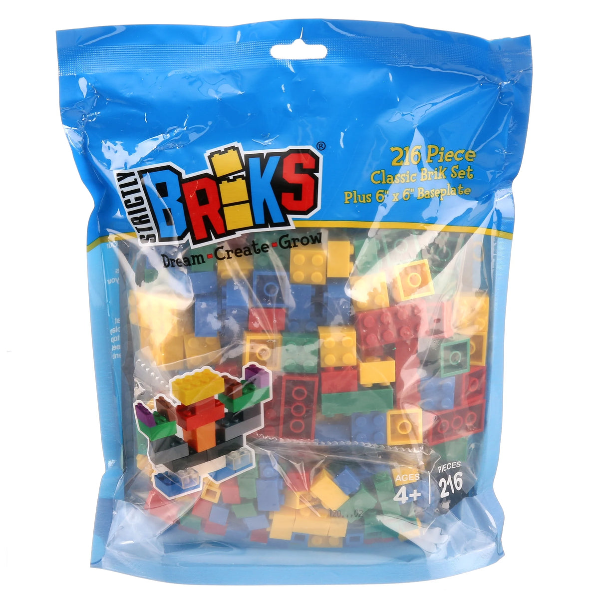 216 Pieces Blue Green Red Yellow Toy Building Block W112865