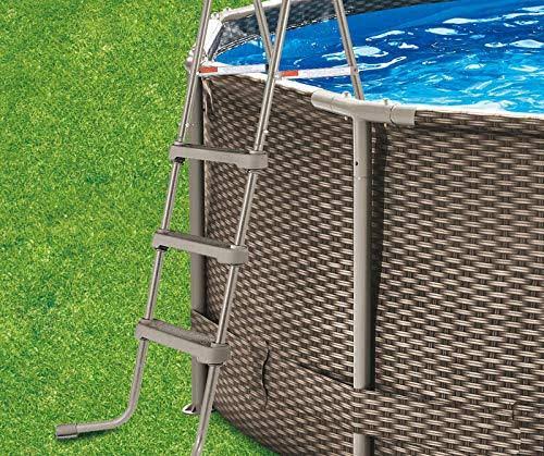 14 x 36 x 22 Metal Frame Above Ground Pool Ladder Pump Filter Z630454