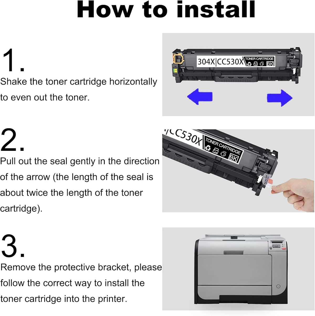 Black Compatible 304X CC530X Toner Cartridge X350