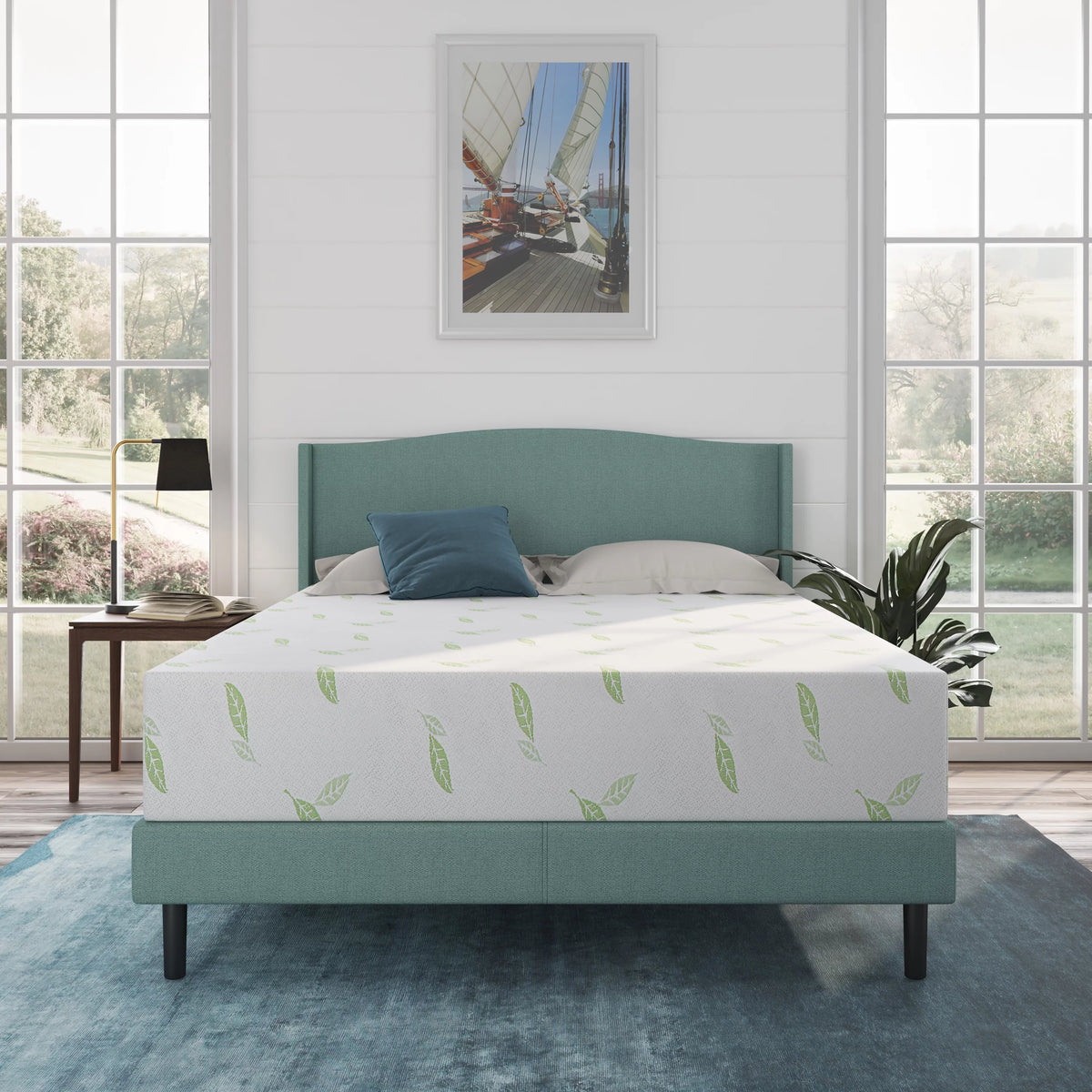 Queen Size Green Tea Infused Memory Foam Mattress D59011