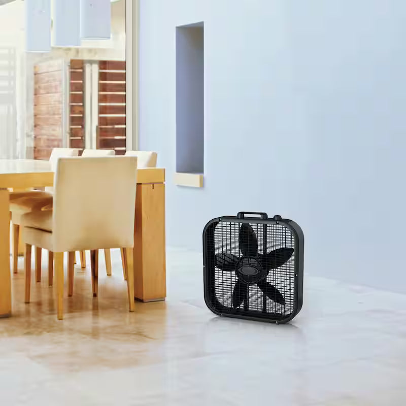 Black 3 Speed Box Fan R84148