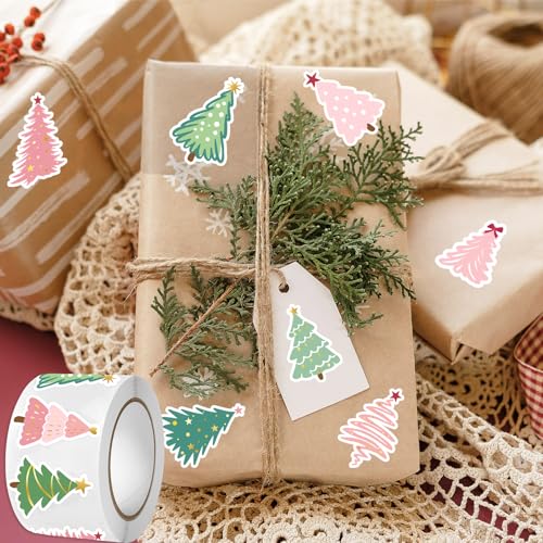 500Pcs Christmas Tree Stickers Q46343