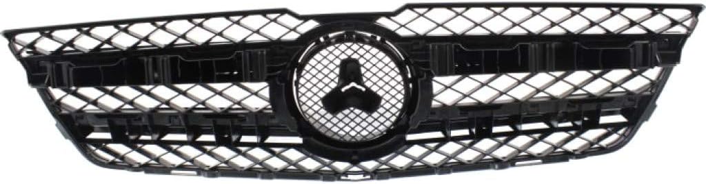 Black Shell & Insert Grille Assembly with Chrome Molding and Aluminum Trim W15692