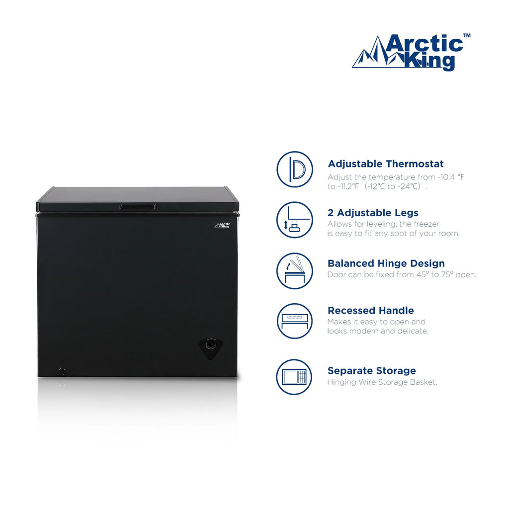 7 Cu ft Black Chest Freezer R597