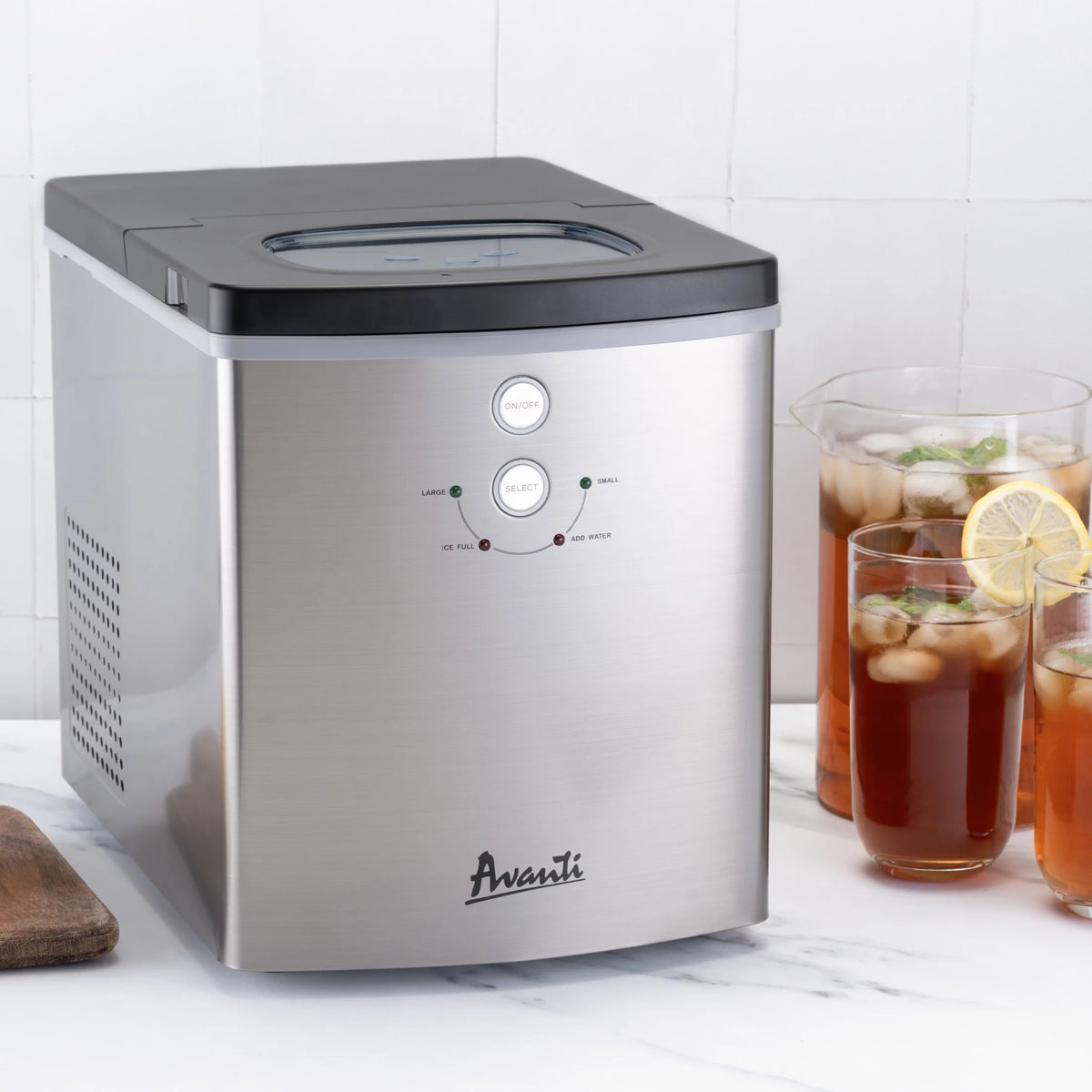 Portable Countertop Ice Maker in Stainless Steel J48545