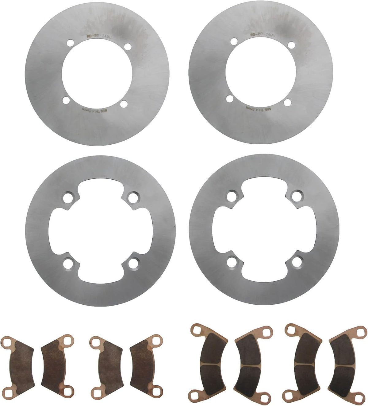 Front & Rear Brake Rotors & Brake Pads for Polaris RZR 4 800 I1198