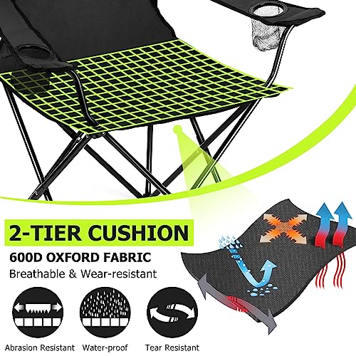 Portable Folding Camping Chair with 2 Cup Holders & Carry Bag R8923