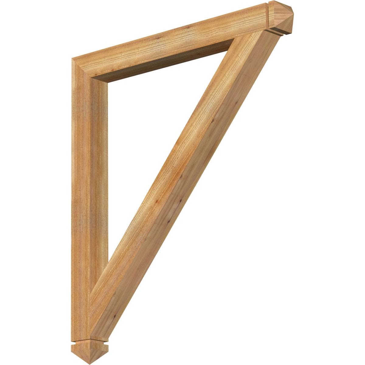 Traditional Arts & Crafts Rough Sawn Bracket, Western Red Cedar Y83902