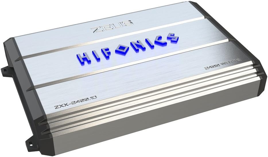 Silver Class D Car Audio Amplifier, 1200-Watt, 1 Ohm Stable E446977