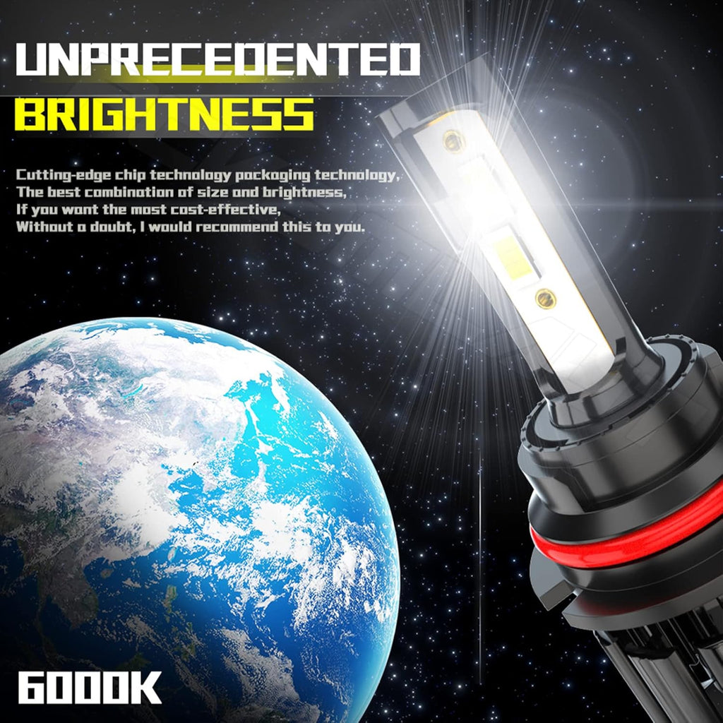 9007 High Low LED Headlight Bulbs, 6000K Cool White, Pack of 2 A812149