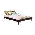 Dark Brown Wooden Eastern King Platform Bed with Chamfered Legs E679
