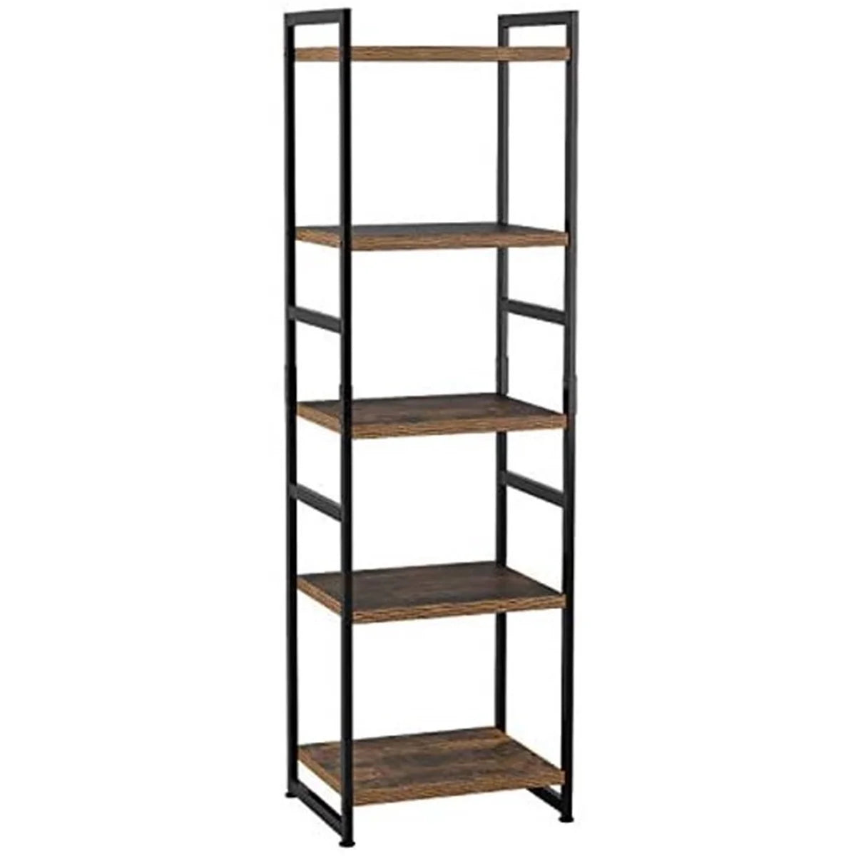 Tall Narrow 5 Tier Wood Iron Bookshelf A583222