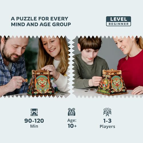 Wooden 3D Puzzle & Escape Room Box U376