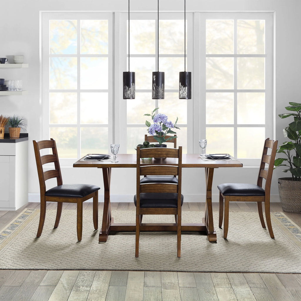 Dark Brown Modern Farmhouse Dining Table Y4378