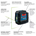 Green Beam Self-Leveling Cross-Line Laser Level P1638