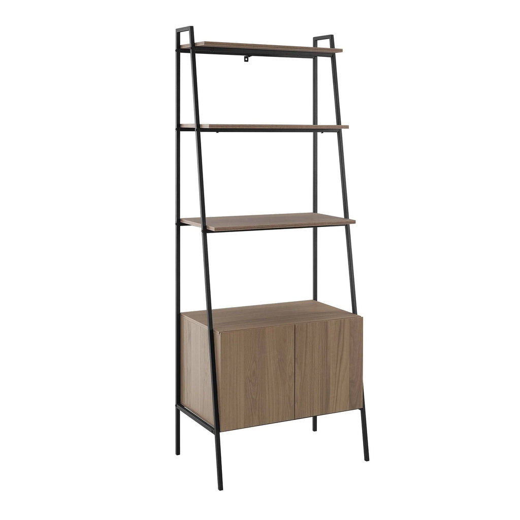 72-inch Ladder Storage Bookshelf Mocha D6163