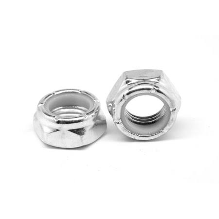 1 1/4 inch-7 Coarse Thread Nyloc Thin Low Carbon Steel Zinc Plated Pk 75 R37979