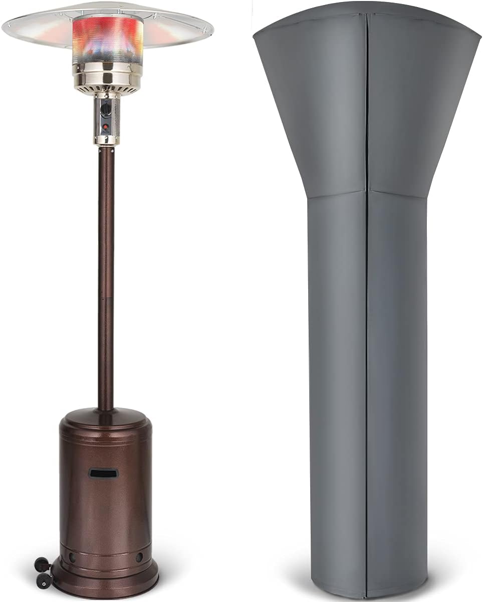Bronze Propane Patio Heater with Portable Wheels R697