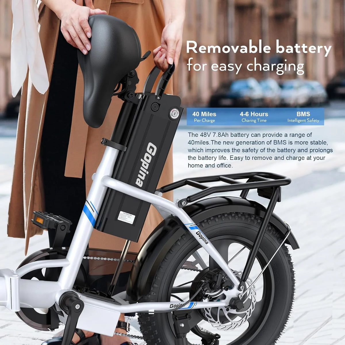 Folding Electric Bike 350W Fat Tire J729308
