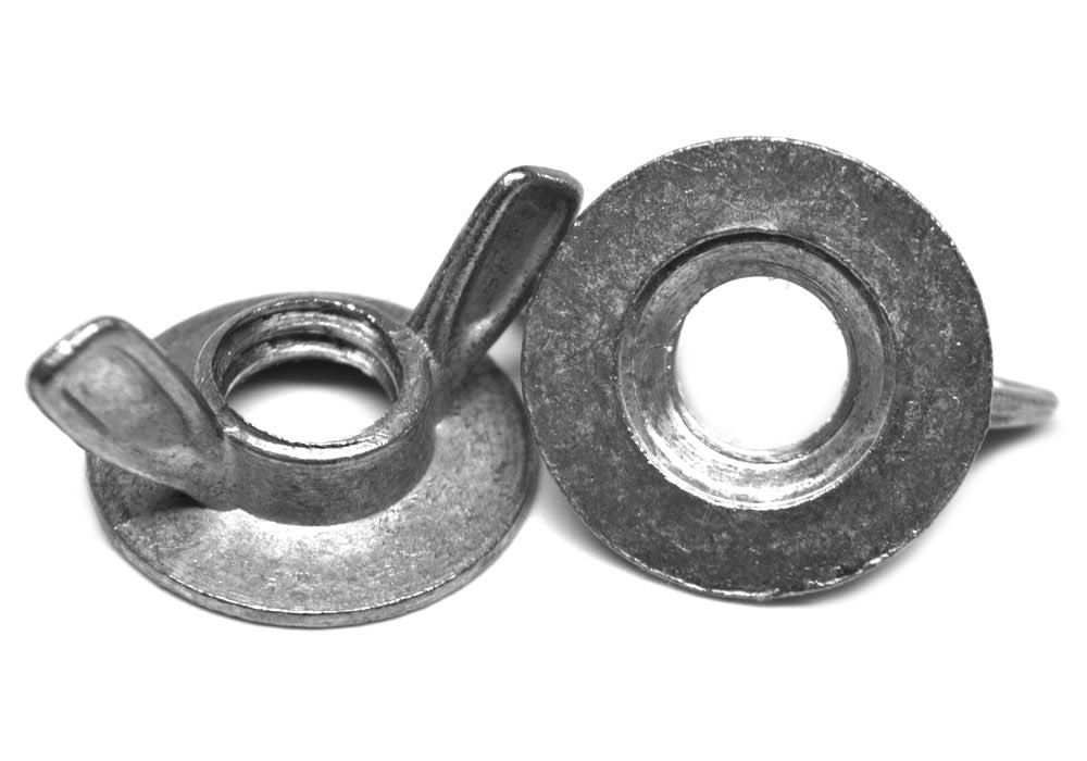 1/4-20 x 3/4 x 1 Coarse Thread Die Cast Wing Nut with Flange Zinc Alloy Pk 1000 A10082