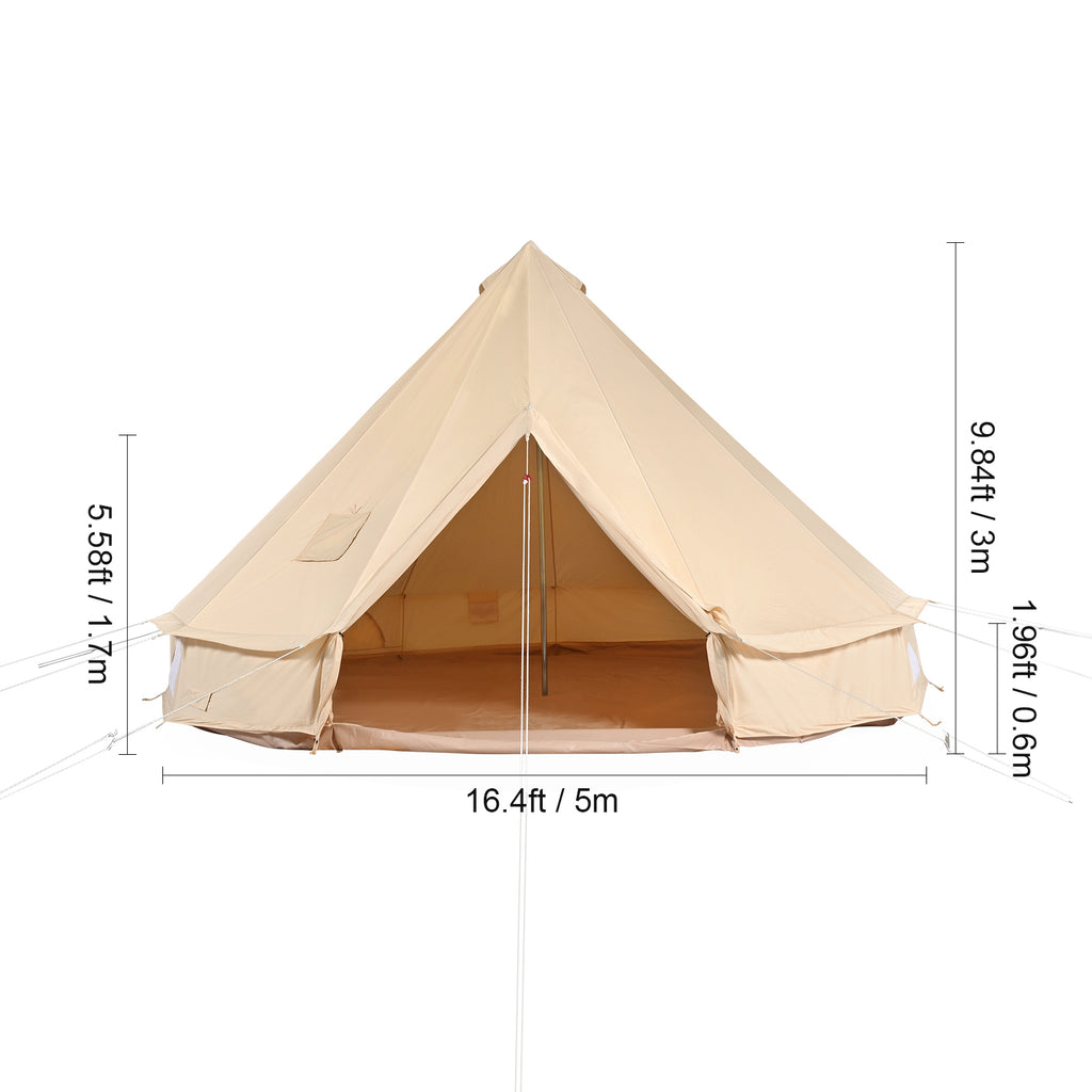 Canvas Bell Tent 4-Season with Stove Jack D820080