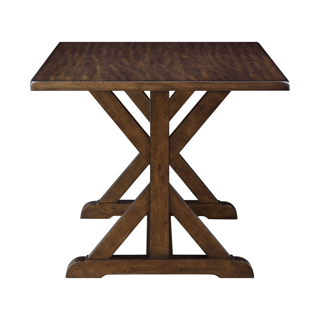 Dark Brown Modern Farmhouse Dining Table Y4378