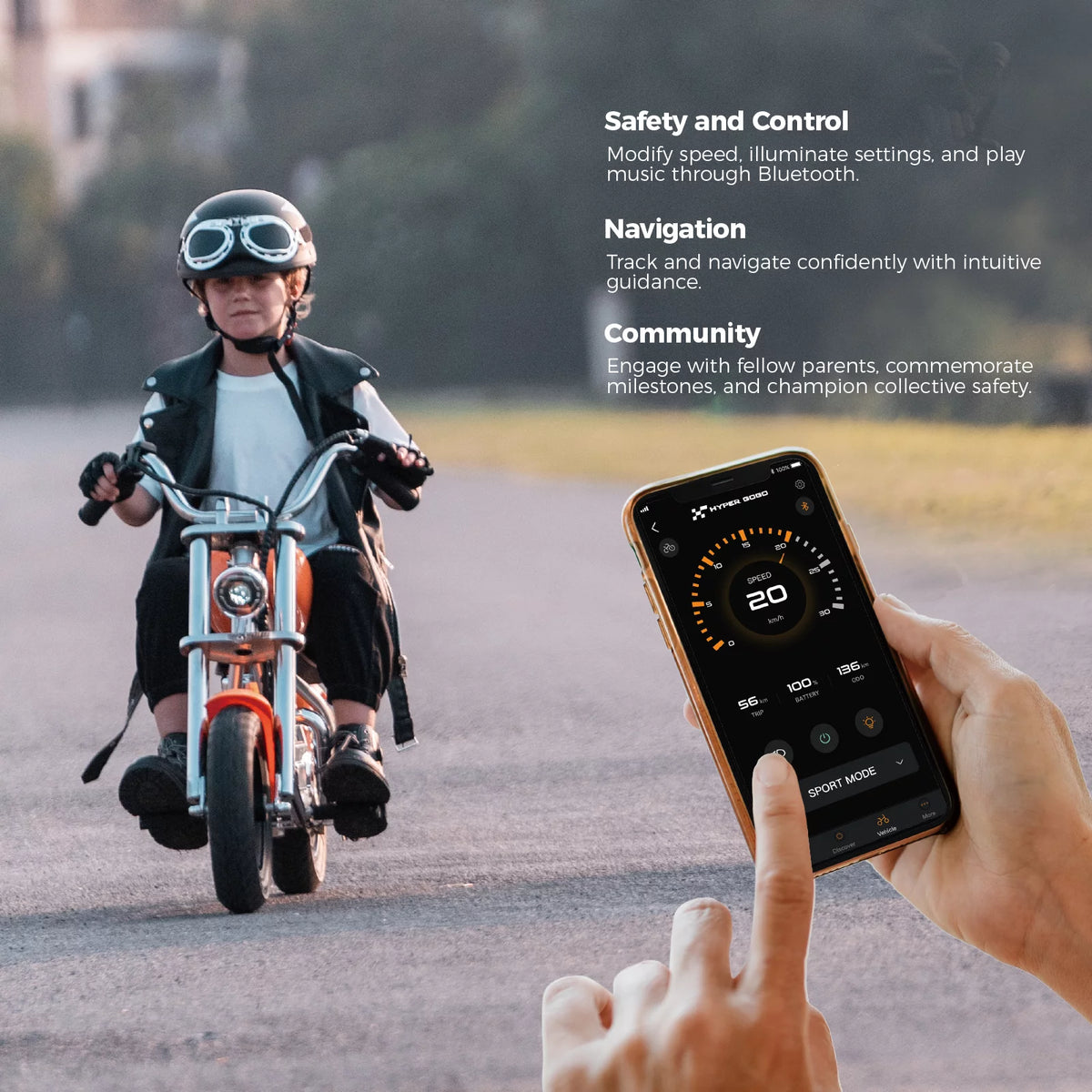Dark Orange Kid's Motorbike T6980