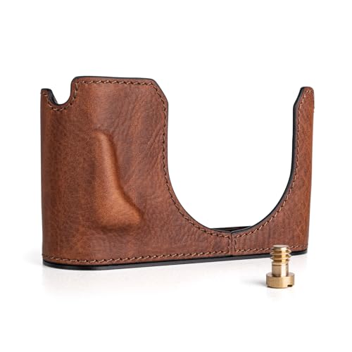 Genuine Leather Camera Case with Bottom Hole S7571