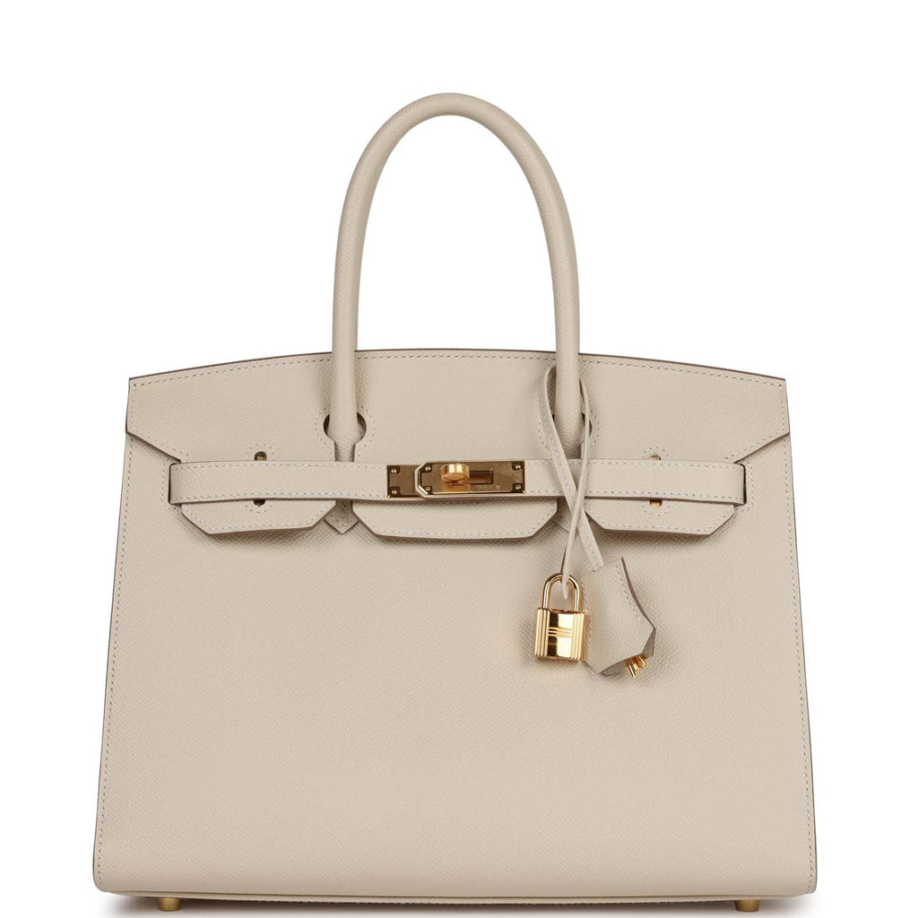 Pre-owned 30 Craie Epsom Handbag K72408