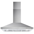 380 CFM Convertible Wall Mount Range Hood with Push Button Controls V9498