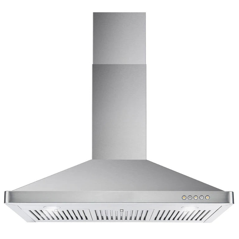 380 CFM Convertible Wall Mount Range Hood with Push Button Controls V9498