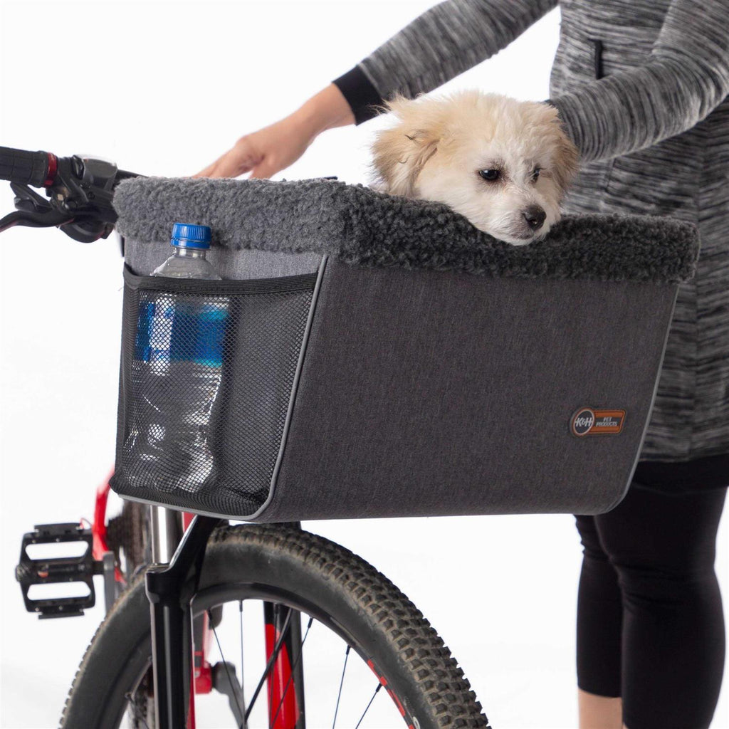 Gray Pet Travel Bike Basket K254097