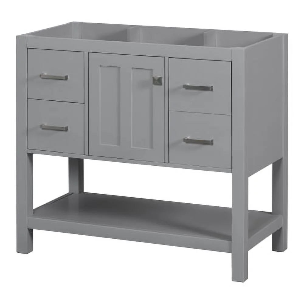 36" Gray Modern Bathroom Vanity with USB W5969