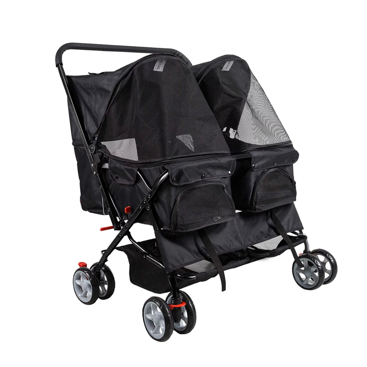 Blue Foldable Double Pet Stroller V993
