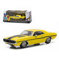 1970 Dodge Challenger R/T Yellow with Black Stripes 1/43 Diecast Model Car F675130