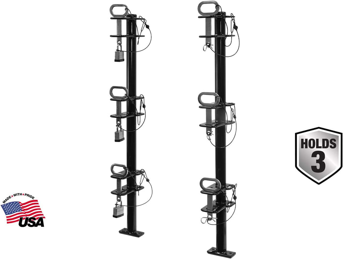 2 Channel Lockable Trimmer Rack, Black S81891