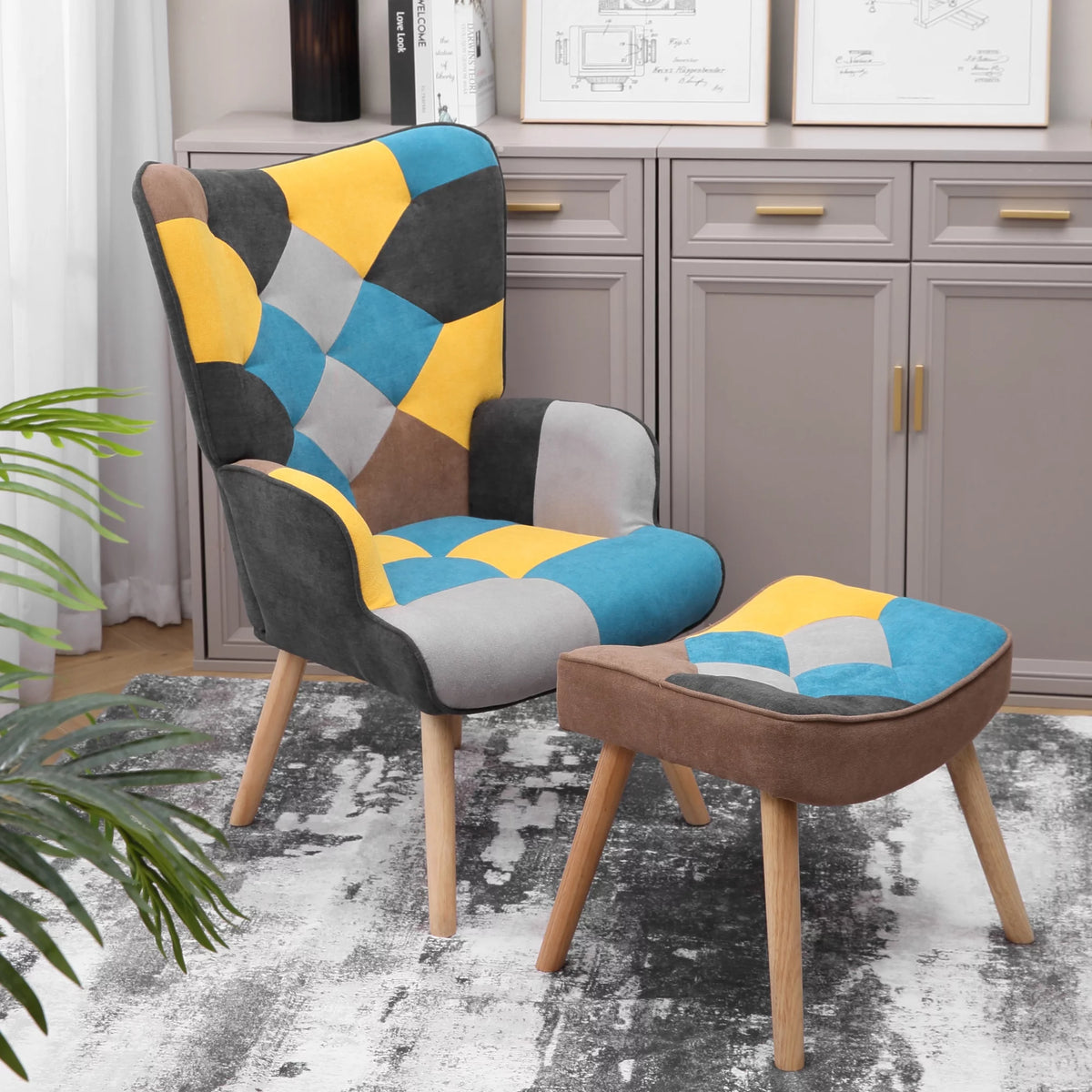 Accent Chair with Ottoman M720990