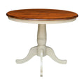Round Top Pedestal Table with Leaf T9988
