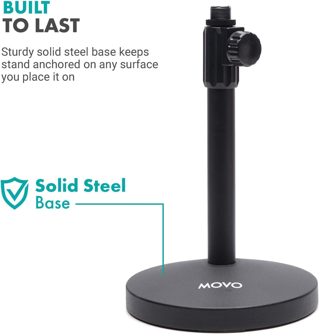 Large Diaphragm Multi-Pattern Studio Condenser Microphone with Shock Mount, Pop Filter, XLR Cable and Tabletop Mic Stand M79415