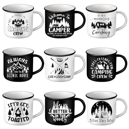12 Pcs Christmas Enamel Coffee Mugs 12 oz R39886