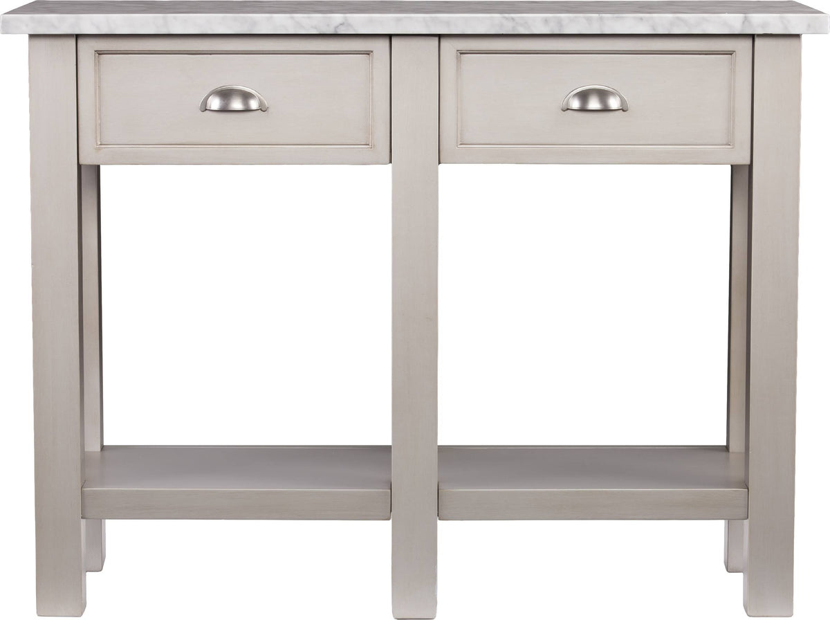 Faux Marble Rectangular Console Table T441939