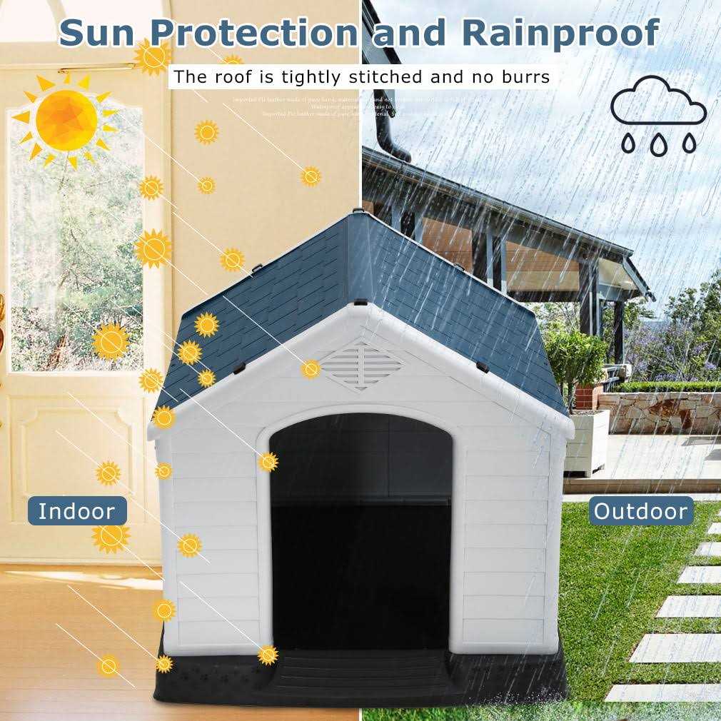 Dog House Pet Kennel With Air Vents S98312